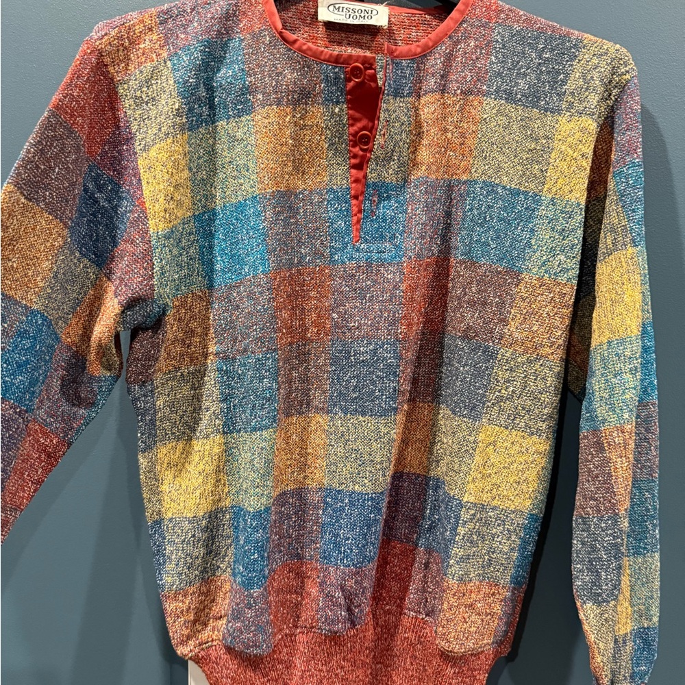 Missoni Vibrant Checkered Crewneck Sweater
